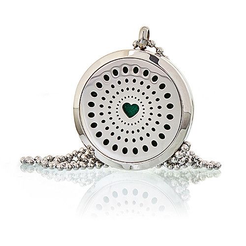 Gyémánt szív aromaterápiás medál – 30 mm
